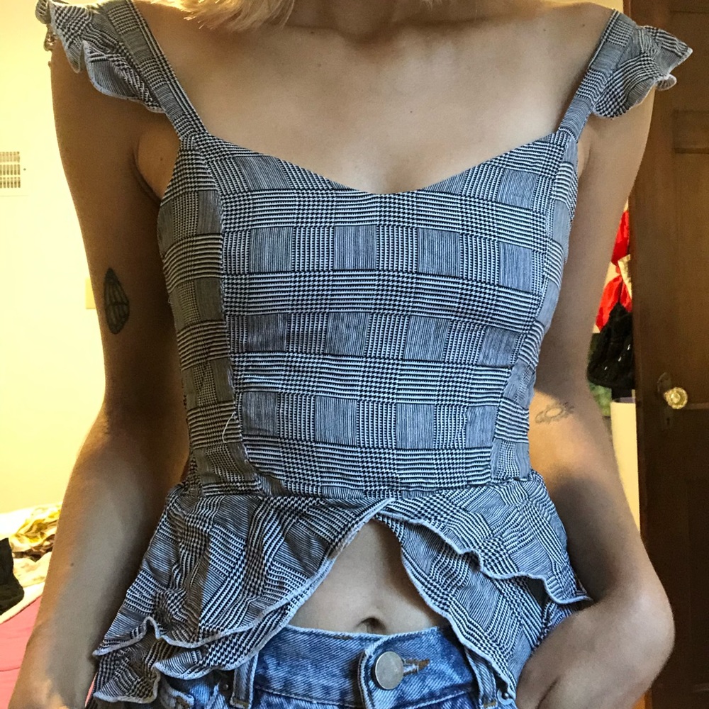 Fun frilly gingham top